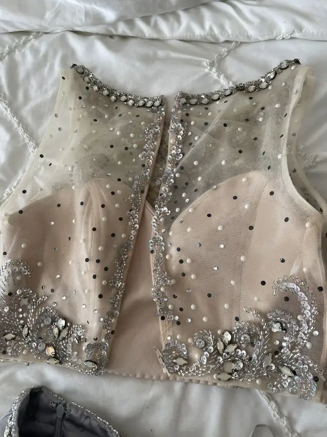 2 piece silver grad dress (size 6) | Women's - Dresses & Skirts ...