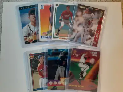 LOT DE 7 CARTES DE BASEBALL ROOKIES DE CHIPPER JONES ATLANTA, View more