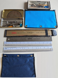 Geometry Math Sets, Pencil Cases, and 12 Inches Ruler Set!