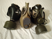 3 masque a gaz militaire  en lot pour 100 $ survivalisme-guerre.