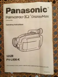 PANASONIC PALMCORDER IQ DISPLAY MATE CAMERA
