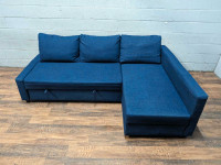 [free delivery] Blue Ikea Friheten sectional sofa bed