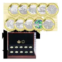 2014 O Canada Fine Silver Gold-Plated 10 Coin Set