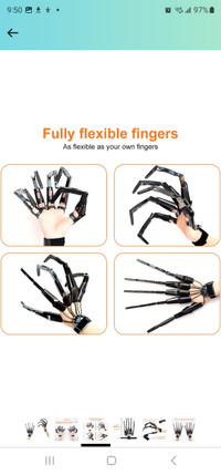 Finger extensions costume