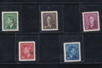 1950 King George VI As Previous Stamps W G Inscription OVPT MNH