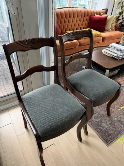Vintage Wooden Dining Chairs (Set of 2), View more