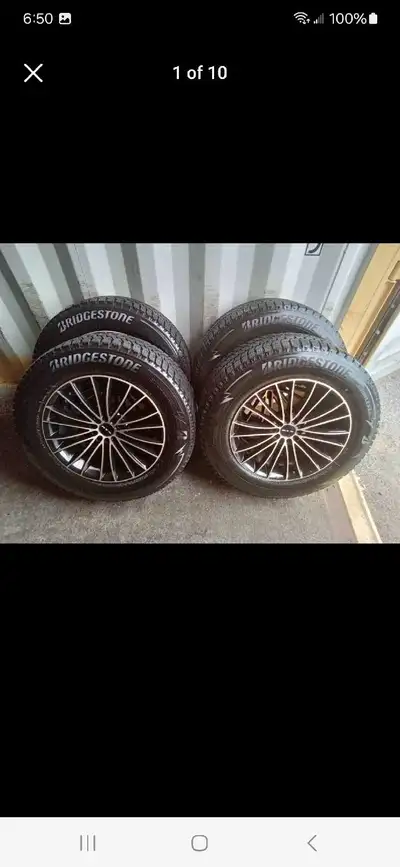 Set of 4 NEW BRIDGESTONE winter tires rims (225 65 17) pattern (5×114.3) 2024 TOYOTA RAV4