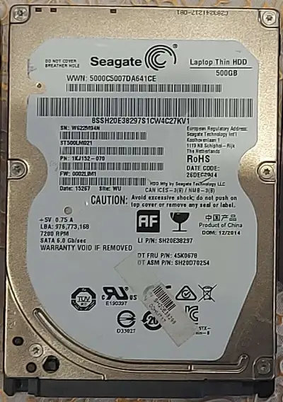 Assorted Storage Drives: Seagate HDD, Mushkin SSD, Kioxia NVMe, View more