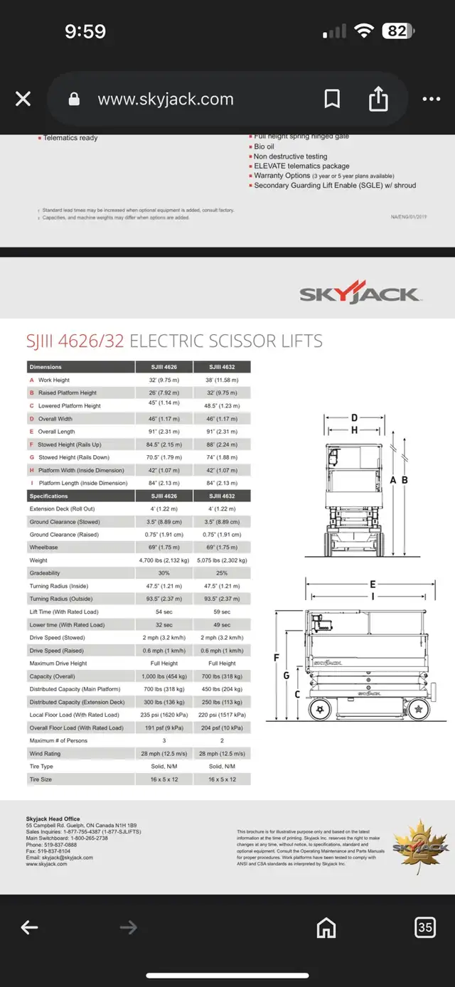 Sissor lift **REDUCED** in Other in Fredericton - Image 3