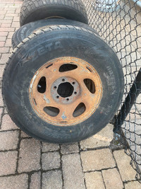 Winter tires Lt245/75R16 Zeta x4 and rims for sale