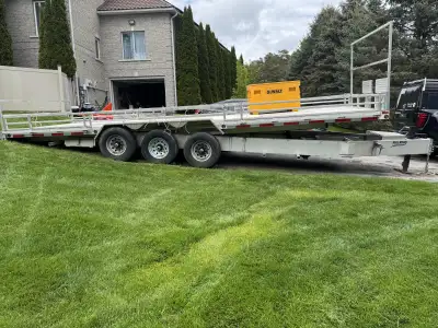 For sale a 2018 All Alluminum hydrolic tilt trailer, custom built by Millroad Trailers. 3 - 7,000 lb...
