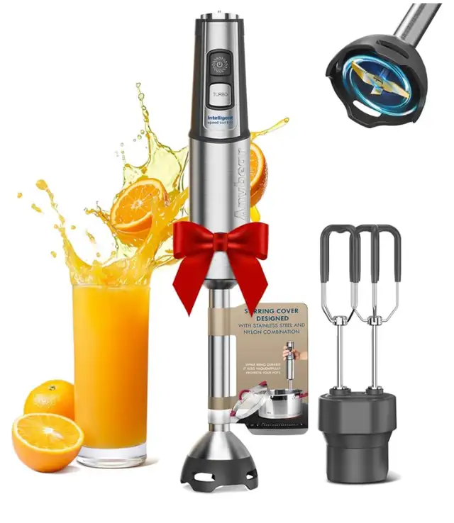 Immersion Blender, 1100W 2-in-1 Hand Held  with Copper motor in Processors, Blenders & Juicers in Ottawa - Image 2