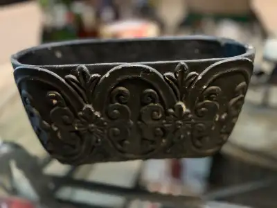 Vintage Black Decorative Planter Pot, View more