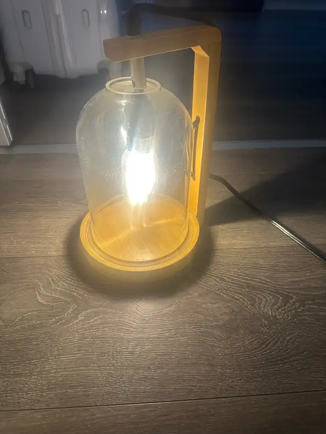 wood glass lamp desk light  in Indoor Lighting & Fans in Markham / York Region - Image 3