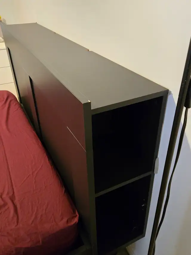 IKEA Used Brimens Bed and head of bed in Beds & Mattresses in City of Montréal - Image 4
