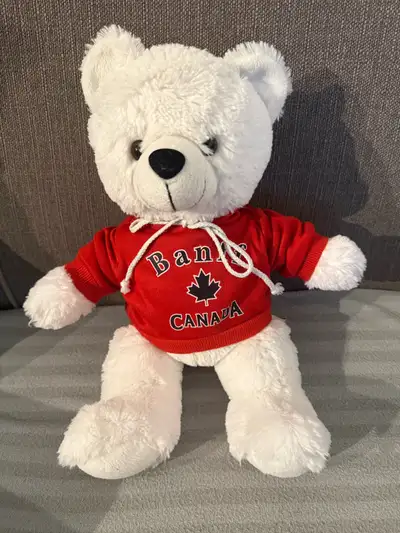 Rare find - This adorable vintage The Bear Mill brand’s white Build-A-Bear comes with its matching B...
