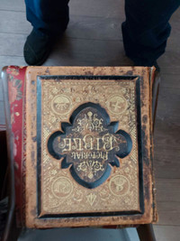 Large Antique Bible for sale with a Genealogy listing