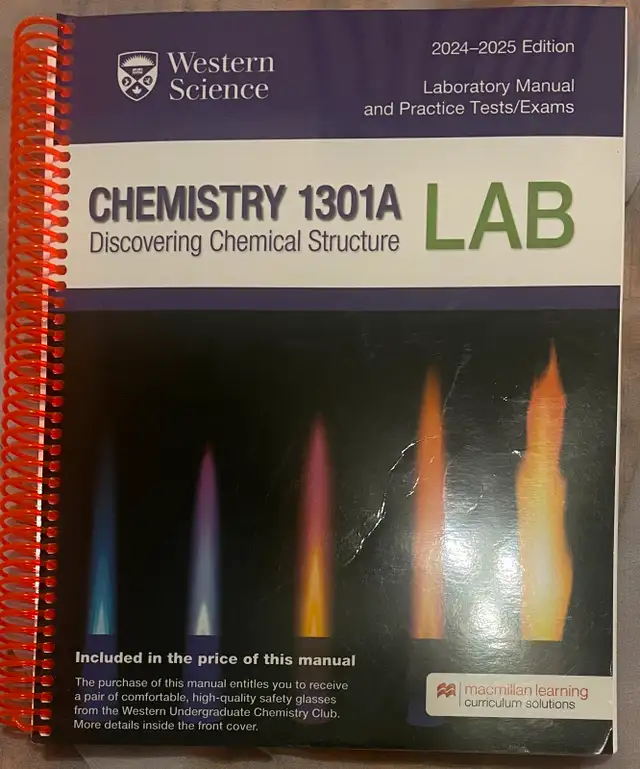 Western University Chem 1301/1302 Lab Manuals with Practice Exam628637305785611229