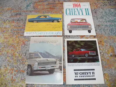 1963 1964 1966 1967 Chevrolet Nova Chevy II Brochures Lot of 4, View more