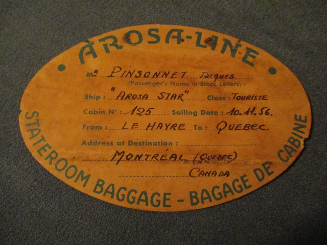 RARE AROSA STAR PASSENGER SHIP BAGGAGE STICKERS-1956-AROSA LINE dans Art et objets de collection  à Laval/Rive Nord - Image 3