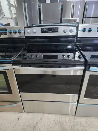 Amana 30" Stainless Steel Electric Ceramic Top Stove Oven Range, View more
