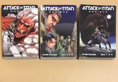 Attack on Titan manga volume 1-9 (omnibus editions 1-3) +, View more
