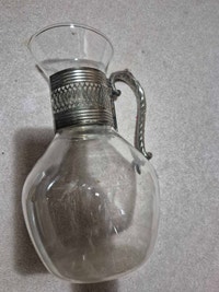Vintage Glass Pitcher with Metal Collar Napanee Kingston Area Preview