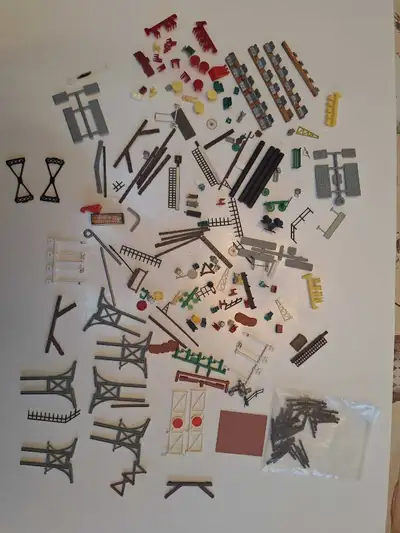 Add detail to your existing model train layout. Railroad ties Chairs Tables Chimney Wagon Gates etc...
