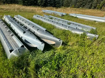 PICE PER FT $150 1 OF 20 FT 3 OF 24 FT ALUMINUM PONTOON TUBE 24'X25" HOLDS APPROX 200LBS/FT HD BRKTS