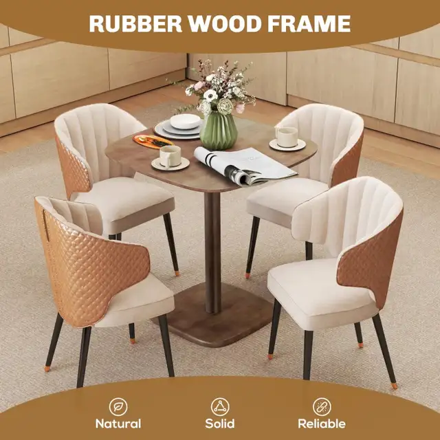 Solid rubberwood dining Table  4ppl  Modern Kitchen Table in Dining Tables & Sets in Markham / York Region - Image 4