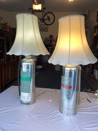 Pick up crossfield . 2 vintage fire extinguisher lamps 