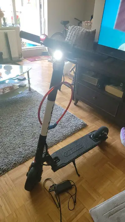 Gotrax Elite XR for sale with extra light, charger and combination lock Purchased in 2021, rear fend...