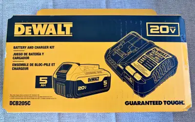 Dewalt 20v Max 5AH Battery and Charger Kit, View more