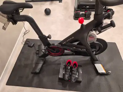 Peloton Bike+ with rotating touchscreen Includes official Peloton cycling shoes (Men's size 10) Incl...