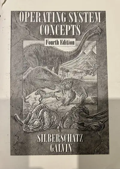 Fourth edition. Authors: Silberschatz and Galvin. Covers operating systems concepts. Includes diagra...
