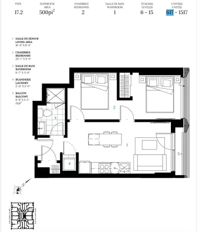 1 Bedroom + Den & 1 Bathroom in DT Montreal (All Inclusive ~ New