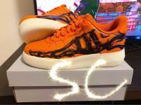 Air Force 1 low Orange Skeleton Size 6