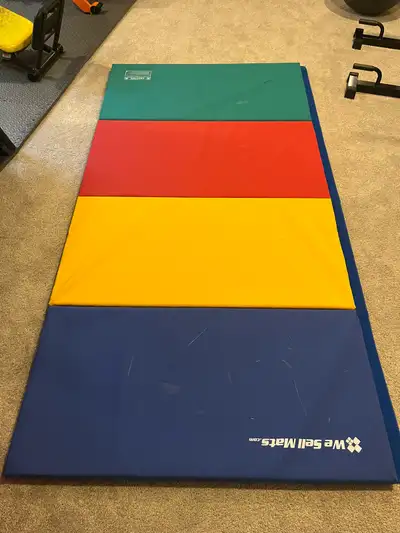 Size 4' x 8' x 2" folding gym mat is multi-functional and can be used for stretching, bodyweight exe...