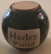 Vintage Ceramic Harley fund savings jar
