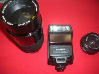Minolta Camera Accessories- Rokkor-X Lens, Soligor Zoom + AF
