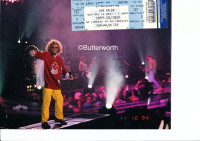 ORIGINAL EXTRA RARE VAN HALEN SAMMY HAGAR CONCERT PHOTO w/ STUB