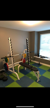 Olympic Style - Squat Rack with Bench Press