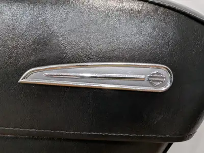 New Genuine Harley Davidson rigid leather locking saddle bag (right side), fits any Harley and some...