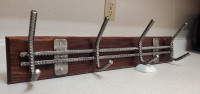 Handcrafted Industrial Style 4 Hook Coat Rack