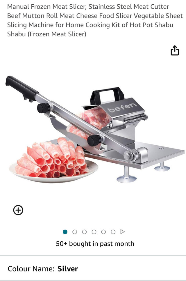 Manual Frozen Meat Slicer, Stainless in Kitchen & Dining Wares in City of Toronto