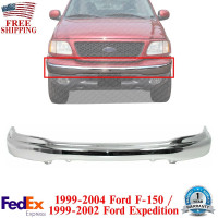 Front Bumper Chrome Steel For 1999-2004 Ford F-150