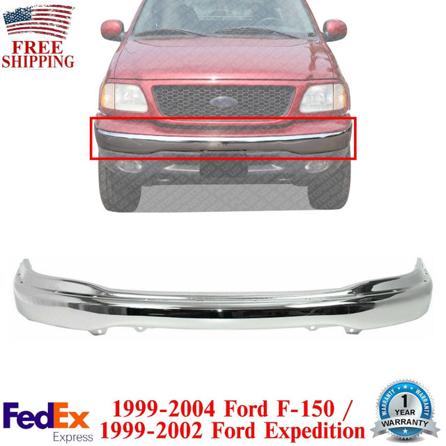 Front Bumper Chrome Steel For 1999-2004 Ford F-150 in Auto Body Parts in Calgary