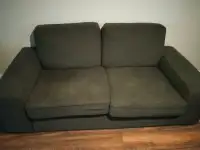NEED GONE!! Couch with storage ottoman 