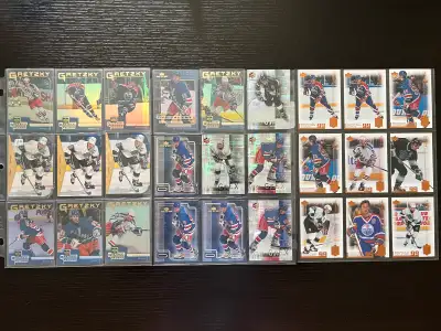 Located in NW Edmonton. 270 x Wayne Gretzky cards in binder #3. All Wayne Gretzky cards are from 198...