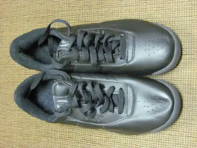 NEW, Black, Leather Running Shoes, View more